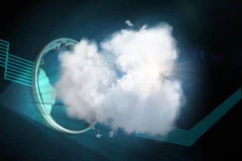 Composite image of cloud computing background Illustrazione stock