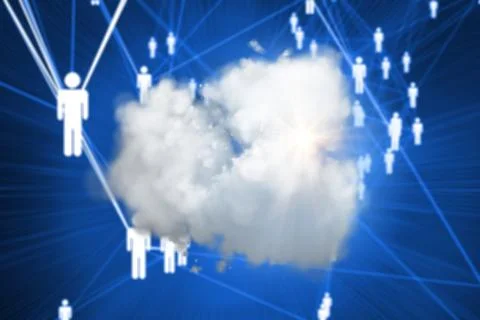 Composite image of cloud computing background イラスト素材