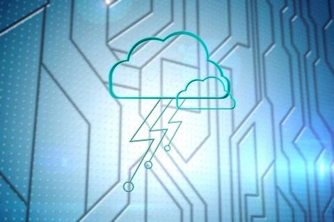 Composite image of cloud computing background 스톡 일러스트