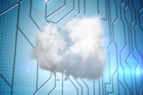 Composite image of cloud computing background 스톡 일러스트
