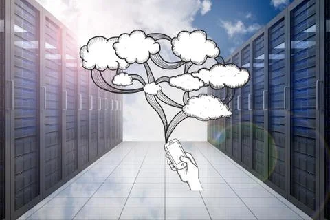 Composite image of cloud computing doodle イラスト素材