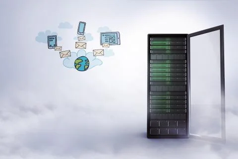 Composite image of cloud computing doodle イラスト素材