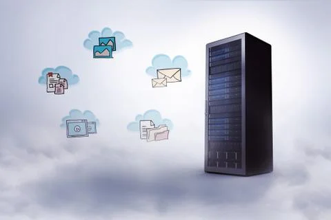 Composite image of cloud computing doodle イラスト素材