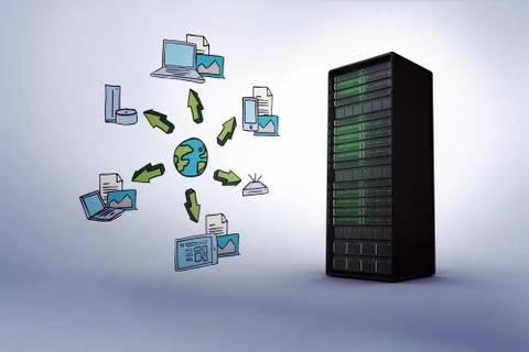 Composite image of cloud computing doodle イラスト素材