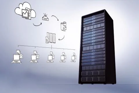 Composite image of cloud computing doodle イラスト素材