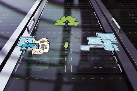 Composite image of cloud computing doodle イラスト素材