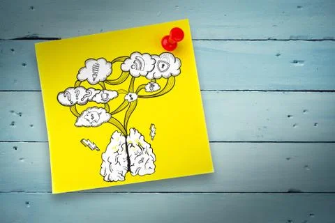 Composite image of cloud computing doodle 스톡 일러스트