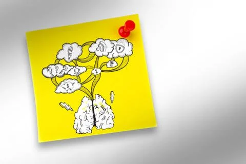 Composite image of cloud computing doodle Illustrazione stock