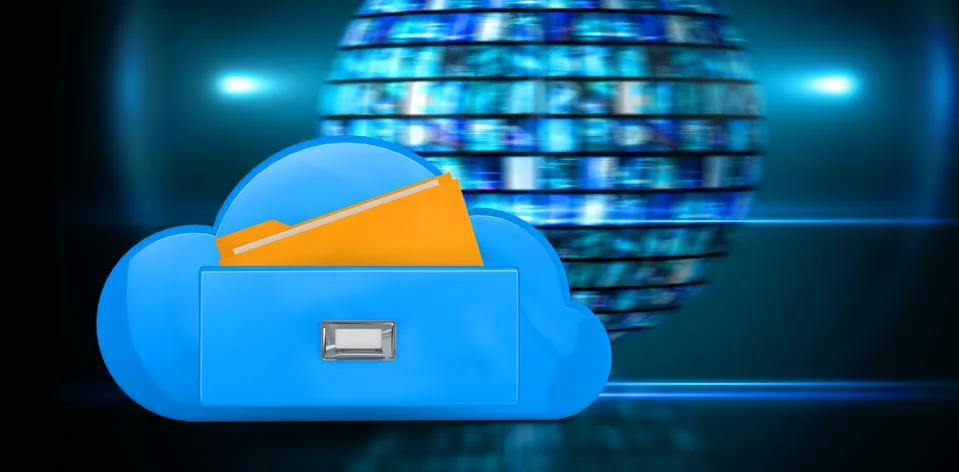 Composite image of cloud computing drawer Stock Illustration