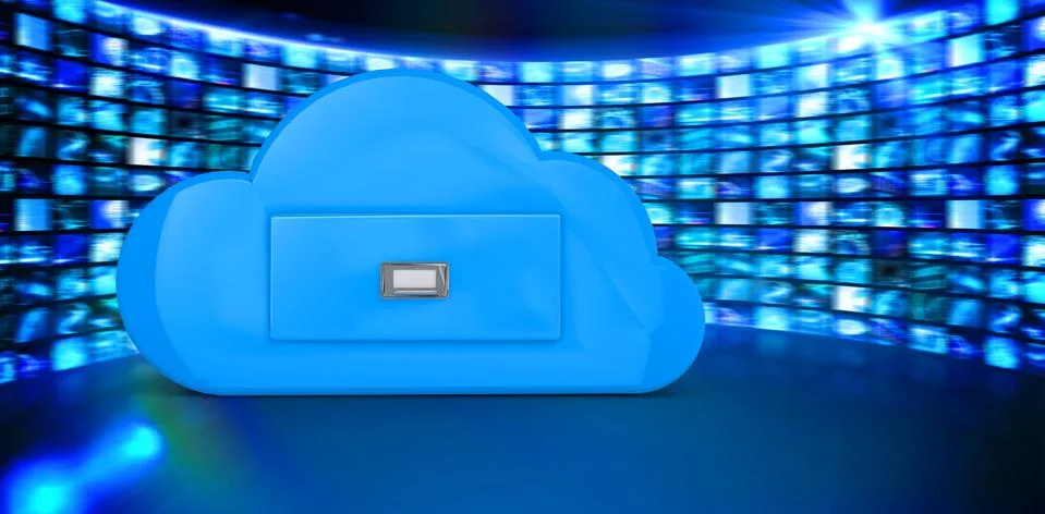 Composite image of cloud computing drawer Illustrazione stock