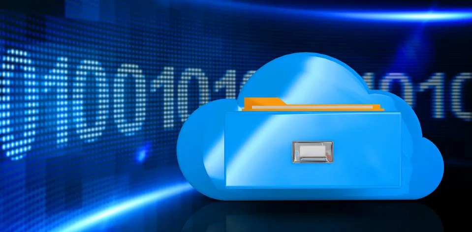 Composite image of cloud computing drawer 스톡 일러스트
