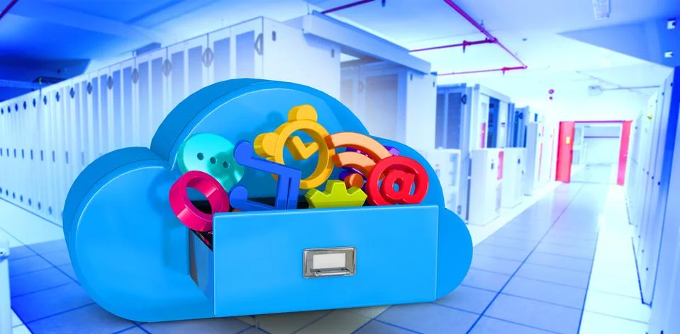 Composite image of cloud computing drawer Stock Illustration