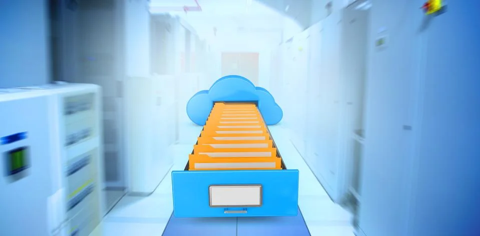 Composite image of cloud computing drawer Stock Illustration