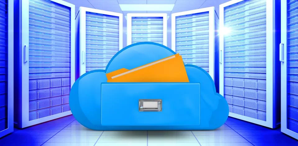 Composite image of cloud computing drawer Stockillustratie