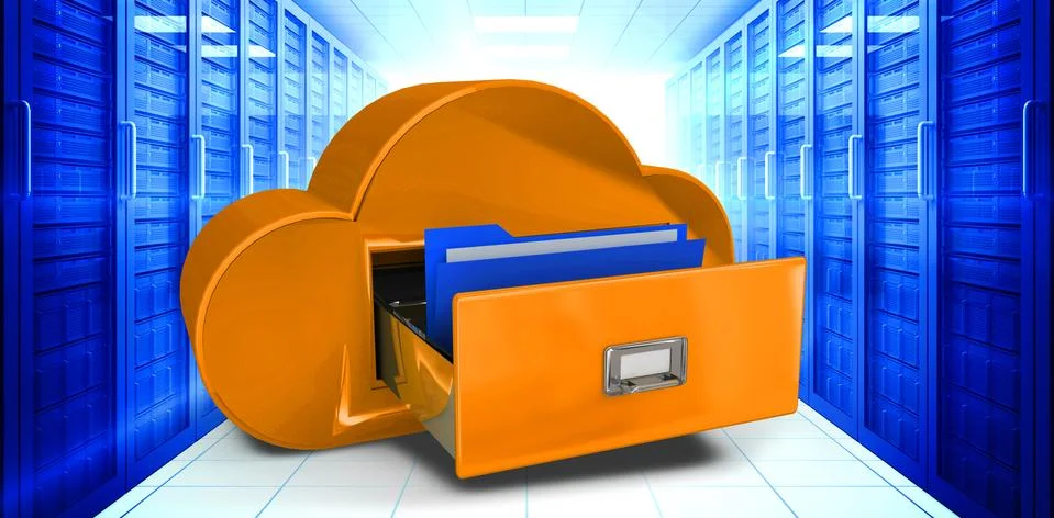 Composite image of cloud computing drawer 스톡 일러스트