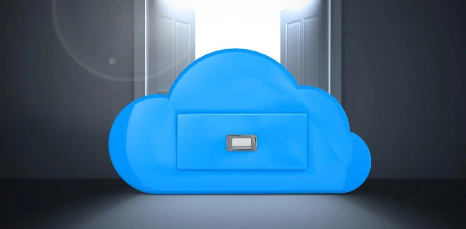Composite image of cloud computing drawer 스톡 일러스트
