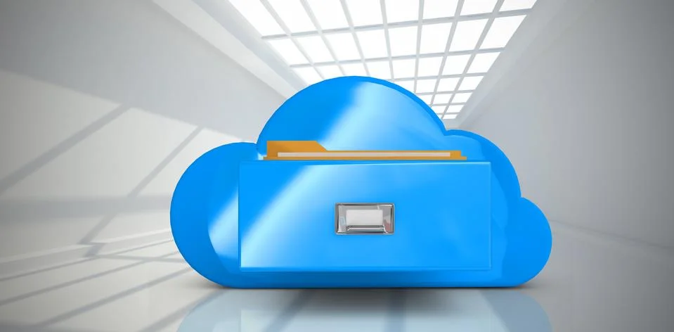 Composite image of cloud computing drawer Illustrazione stock