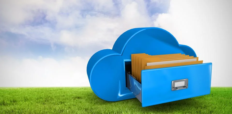 Composite image of cloud computing drawer Illustrazione stock
