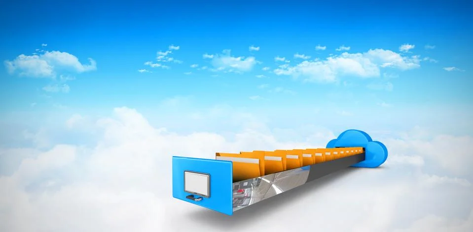 Composite image of cloud computing drawer Stock Illustration