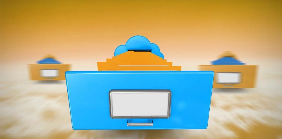 Composite image of cloud computing drawer Stock Illustration