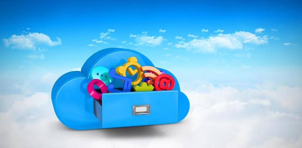Composite image of cloud computing drawer Stock Illustration
