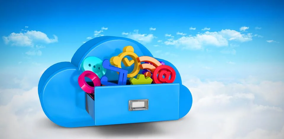 Composite image of cloud computing drawer Stock Illustration