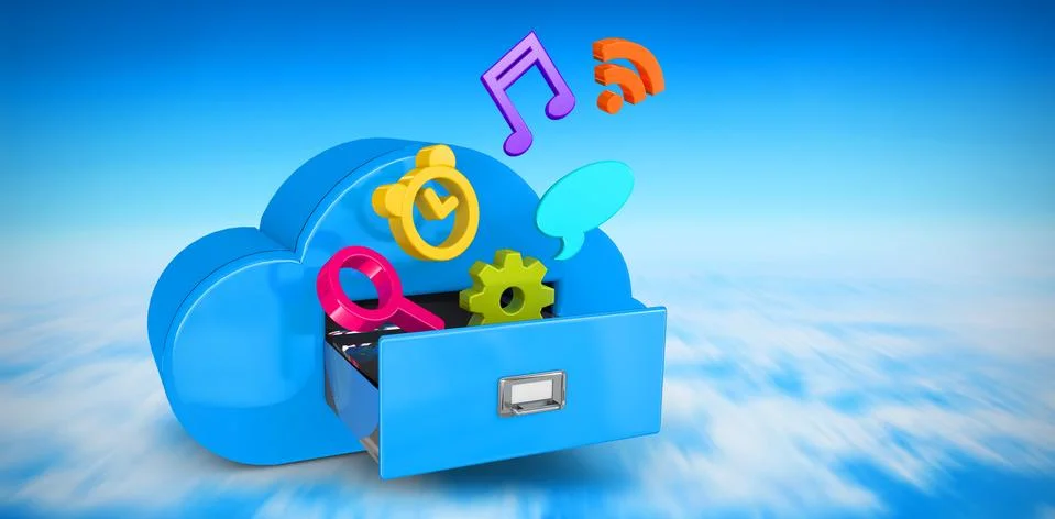 Composite image of cloud computing drawer Stock Illustration
