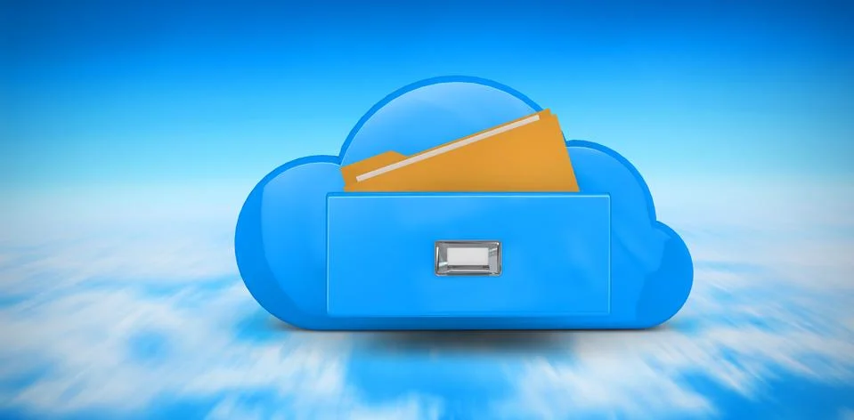 Composite image of cloud computing drawer Stock Illustration