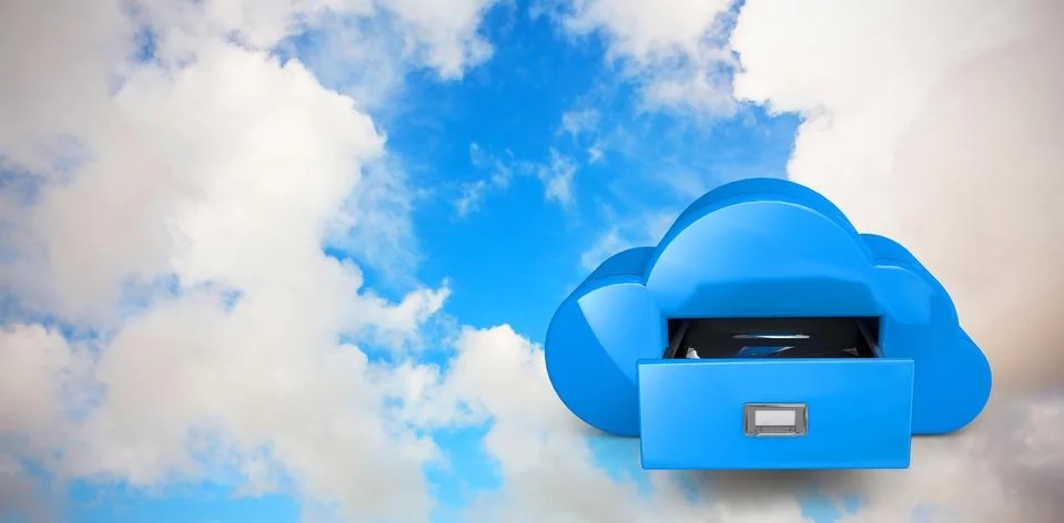 Composite image of cloud computing drawer イラスト素材