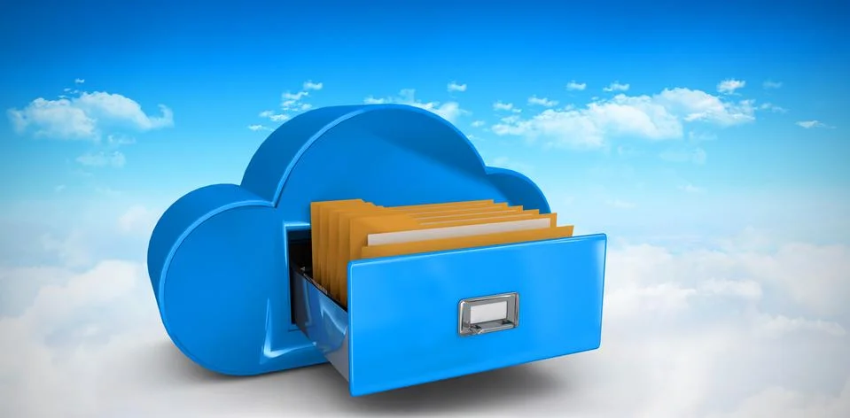 Composite image of cloud computing drawer Stock Illustration