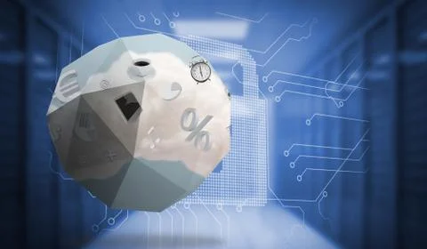 Composite image of cloud computing graphic on abstract screen Stock Illustration