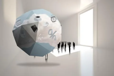 Composite image of cloud computing graphic on abstract screen Stock Illustration