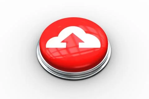 Composite image of cloud computing graphic on button Ilustração Stock