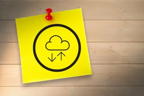Composite image of cloud computing graphic Ilustração Stock