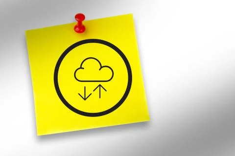 Composite image of cloud computing graphic 스톡 일러스트
