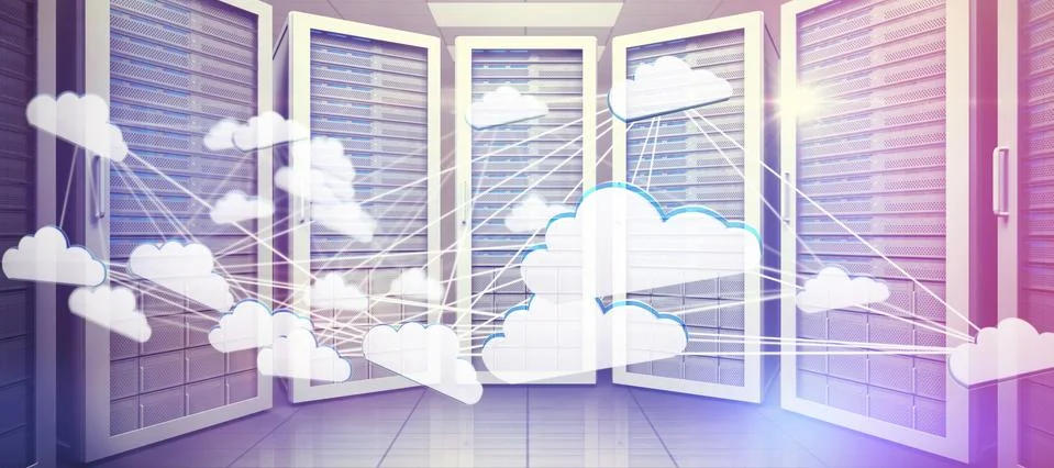 Composite image of cloud computing Ilustração Stock