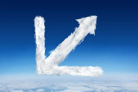 Composite image of cloud graph 스톡 일러스트