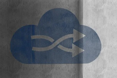 Composite image of cloud Free Stock Illustration