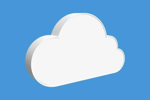 Composite image of cloud shape against white background 库存插图