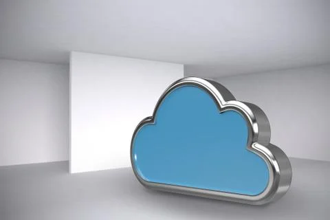 Composite image of cloud shape over white background 3d イラスト素材
