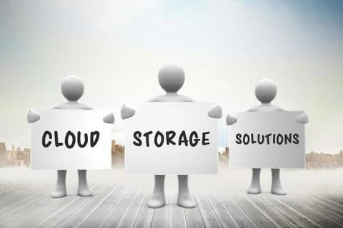 Composite image of cloud storage solutions Stock Illustration