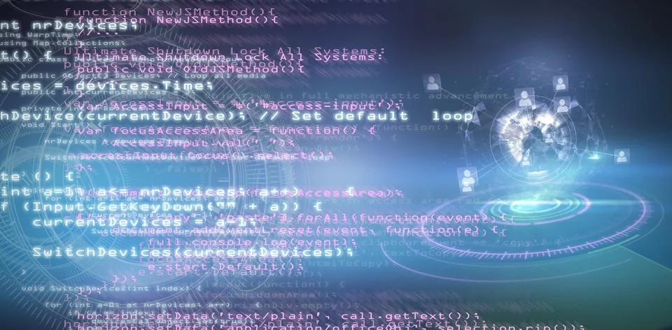 Composite image of code 库存插图