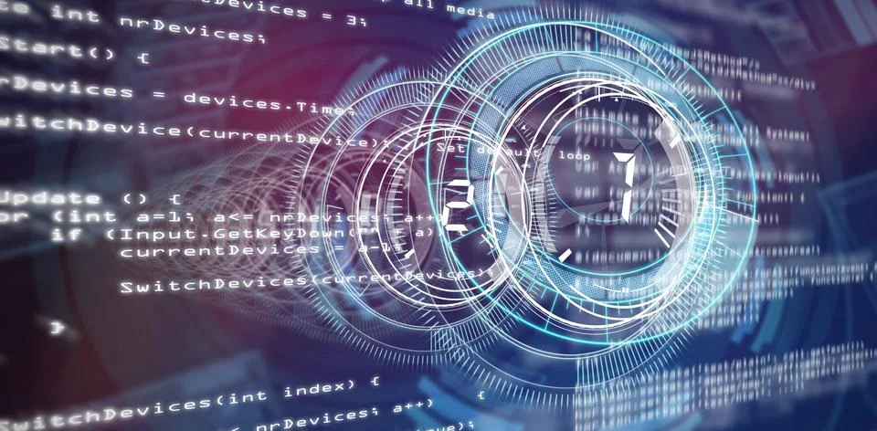 Composite image of code 스톡 일러스트