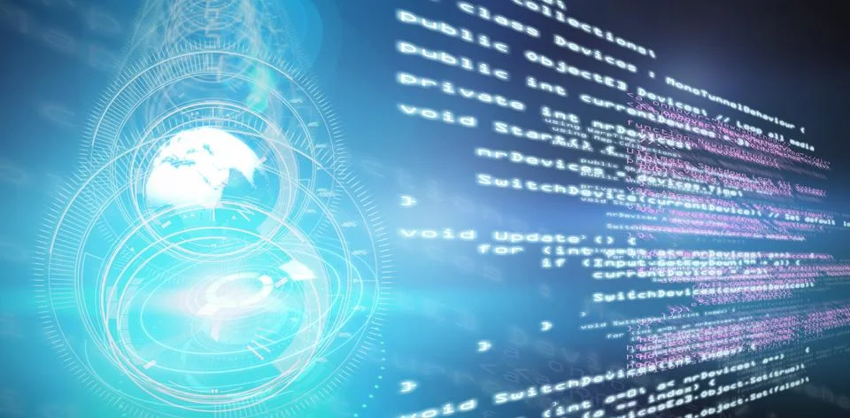 Composite image of code 스톡 일러스트