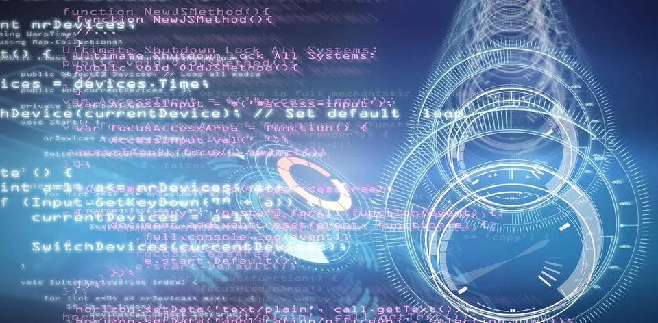 Composite image of code Illustrazione stock