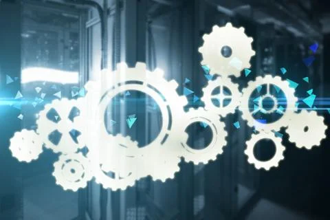 Composite image of cogs and wheels 3d Stock Illustration