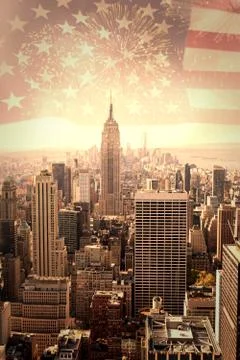 Composite image of colourful fireworks exploding on black background Stock Illustration