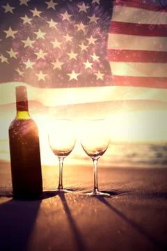 Composite image of colourful fireworks exploding on black background Stock Illustration