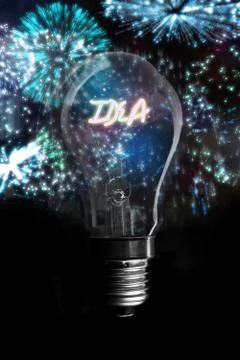 Composite image of colourful fireworks exploding on black background Stock Illustration