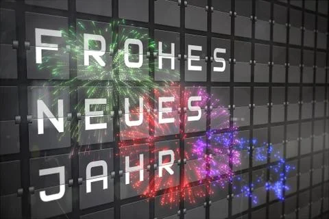 Composite image of colourful fireworks exploding on black background Stock Illustration
